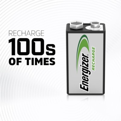 Energizer 9-Volt Recharge Batteries - For Multipurpose - Battery Rechargeable - 9V - 175 mAh - 8.4 V DC - 1 Each FED GOV'T 