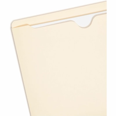 Smead Straight Tab Cut Letter Recycled File Jacket - 8 1/2" (215.90 mm) x 11" (279.40 mm) - 11 pt. (3.87 mm) - 2 Plys - Manila - Reinforced, Slip Resistant - 10% Recycled - 100 / Box REINFORCED STRAIGHT-CUT TAB LETTER SIZE/MANILA