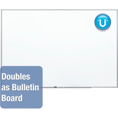 Quartet Fusion Nano-Clean Dry Erase Board - 96" (2438.40 mm) Width x 48" (1219.20 mm) Height - White Surface - Silver Aluminum Frame - Rectangle - Horizontal/Vertical - Magnetic NANOCLEAN  DRY ERASE ALUMINUM FRAME