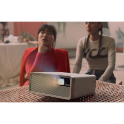 Epson EF-100 LCD Projector - 16:10 - White, Silver - 1280 x 800 - Front, Rear - 12000 Hour Normal Mode - 20000 Hour Economy Mode - HD - 2000 lm - HDMI - USB  PROJ 