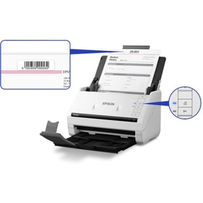 Epson - Numériseur avec chargeur automatique de documents (CAD) DS-530 II Grand format - 600 dpi Optique - 30 bit Couleur - 24 bit Echelle de gris - 35 ppm (Mono) - 35 Page(s) Par Minute (mode Couleur) - Numérisation recto-verso - USB  