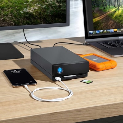 LaCie 1big STHS10000800 10 TB Desktop Hard Drive - External - Desktop PC, Notebook Device Supported - Thunderbolt 3, USB 3.0 - 7200rpm - 5 Year Warranty - Retail ERBOLT 3 + USB-C 