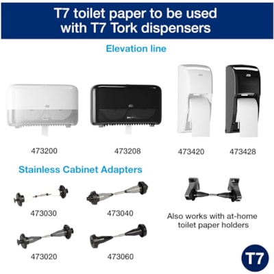 TORK Advanced Coreless High Capacity Bath Tissue - 2 Ply4" (101.60 mm) Length - 1000 Sheets/Roll - 4.75" (120.65 mm) Roll Diameter - White - 36 / Carton 2-PLY WHT 1000-SHT CORELESS 