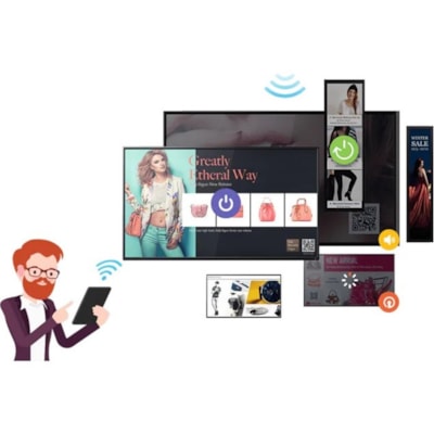 BenQ 55" 4K Smart Signage ST5501K - 55" (1397 mm) LCD - 32 GB - 3840 x 2160 - Direct LED - 350 cd/m² - 2160p - HDMI - USB - DVI - Serial - Wireless LAN - Bluetooth - Ethernet - Android - Black  MNTR 