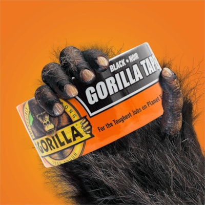 Gorilla - Ruban adhésif de conduite 105629 - longueur de 30 vg (27,4 m) x largeur de 1,88 po (47,8 mm) - Noir - 1 chaque 1.88 PO X30YD 