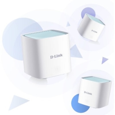 D-Link EAGLE PRO AI M15 Wi-Fi 6 IEEE 802.11ax Ethernet Wireless Router - Dual Band - 2.40 GHz ISM Band - 5 GHz UNII Band - 4 x Antenna(4 x Internal) - 192 MB/s Wireless Speed - 1 x Network Port - 1 x Broadband Port - Gigabit Ethernet - Desktop  (3PK) 