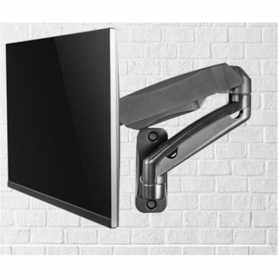 IntekView Mounting Arm for Display Screen, Monitor - Black - Landscape/Portrait - Height Adjustable - 1 Display(s) Supported - 17" to 32" Screen Support - 19.84 lb (9000 g) Load Capacity - 75 x 75, 100 x 100 - VESA Mount Compatible - Steel, Aluminum WALL MOUNT 