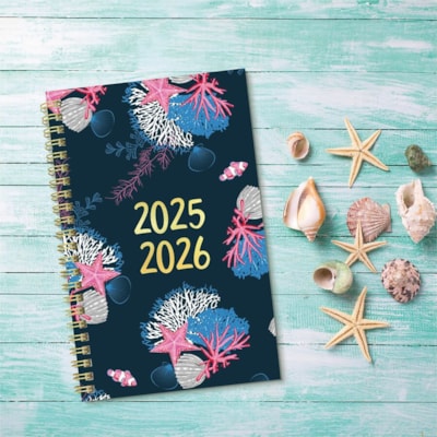 Blueline Academic Weekly Planner Geo 2023-2024, Bilingual - Academic - Weekly, Monthly - 13 Month - July 2023 to July 2024 - 1 Week Double Page Layout - 5" (127 mm) x 8" (203.20 mm) Sheet Size - Twin Wire - Multicolor - Translucent Poly Cover - Bilingual, Periodic Table, Yearly Planner, Multiplicati  