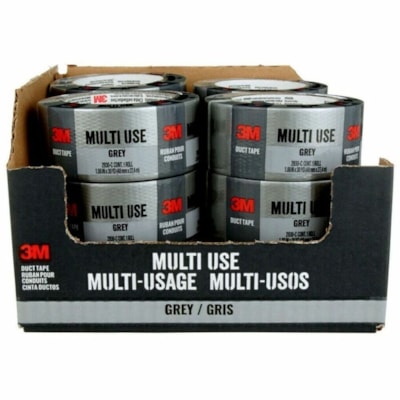 3M Multi-Use Duct Tape 2930-C, 1.88 in x 30 yd (48.0 mm x 27.4 m) - 30 yd (27.4 m) Length x 1.88" (47.8 mm) Width - Gray - Natural Rubber Adhesive - For Bundling, Cord, Patching, Reinforcing, Repair, Indoor, General Purpose - 1 Each 48.0 MM X 27.4 M 