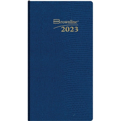 Brownline Brownline Monthly Pocket Planner - Weekly - January 2023 to December 2023 - 9:00 AM to 5:00 PM - Hourly - 1 Week Double Page Layout - 3 1/10" (78.74 mm) x 6" (152.40 mm) Sheet Size - Assorted - Pocket, Flexible, Tear-off, Phone Directory, Address Directory, Notepad, Reference Calendar - 1   