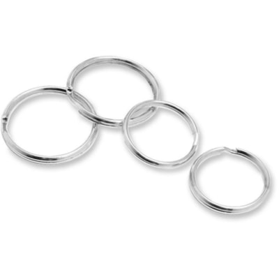 Acme United 72108 Split Key Rings - Steel - Chrome - 10 / Pack CHROME PLATED SPRING-TEMPERED STEEL