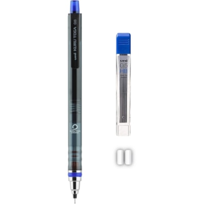 uni® KuruToga Mechanical Pencil Starter Set - 0.5 mm Lead - Refillable - 1 Each .5MM STARTER SET 