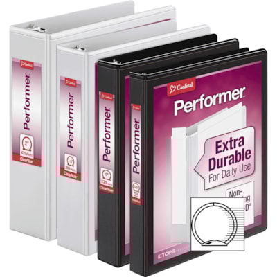 TOPS - Reliures à anneaux ronds Performer ClearVue - 1 1/2 po (38,10 mm) Capcité du classeur - format lettre - format 8 1/2 po (215,90 mm) x 11 po (279,40 mm) - 350 Capacité en feuilles - largeur de dos 1 3/5 po (40,64 mm) - 3 Ring(s) - Fastener(s) : Anneau rond - Pocket(s) : 2, À CARDINAL PERFORMER CLEARVUE RR 