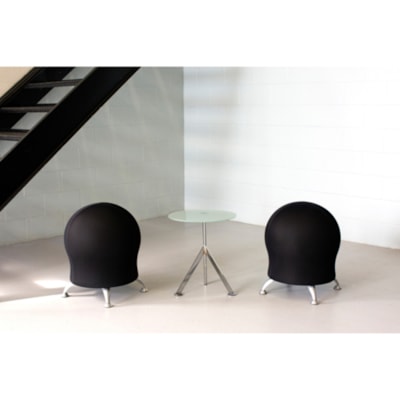 Safco - Chaise ballon d'exercice Zenergy(tm) - Polyester Seat Material - Quatre pieds Base - Noir - Chlorure de polyvinyle (PVC)., Polypropylène, Acier - 1 chaque  