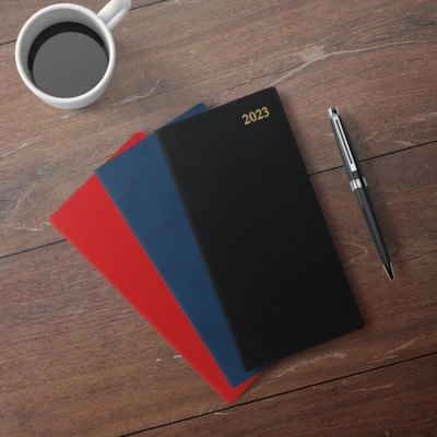 Letts 2026 Signature 12-Month Weekly/Monthly Pocket Planner - January to December - 6-5/8" x 3-1/4" - Black - English - Pocket - Julian Dates - Weekly, Monthly, Yearly - 12 Month - January 2026 to December 2026 - 1 Week Double Page Layout - 3 1/4" (82.55 mm) x 6 5/8" (168.28 mm) Sheet Size - Black -  