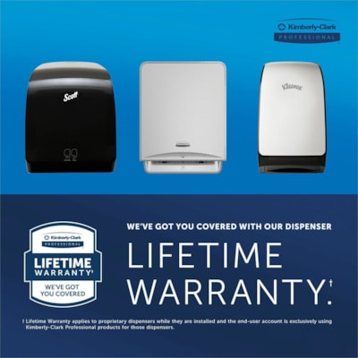 Scott Essential Automatic Hard Roll Towel Dispenser - Touchless Dispenser - 15.76" (400.33 mm) Height x 12.70" (322.58 mm) Width x 9.57" (243.13 mm) Depth - White - Durable, Key Lock, Jam Resistant - 1 / Carton  