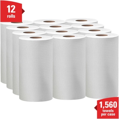 Wypall - Chiffon de nettoyage General Clean X60 - largeur de 9,80 po (248,92 mm) x longueur de 12,20 po (309,88 mm) - 130 Feuilles/Rouleau - 1560 Feuilles - Blanc - 12 / Carton  RL.  PETIT  130 CT  9-4/5'' X  13-2/5''  BLNC