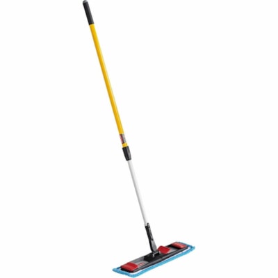Rubbermaid Adaptable Flat Mop Microfiber Pad - 19.50" (495.30 mm) Length x 5.50" (139.70 mm) Depth - Bacteria Resistant - MicroFiber - Blue - 3.84 oz (108.86 g) - 12 / Box ADAPTABLE FLAT MOP 