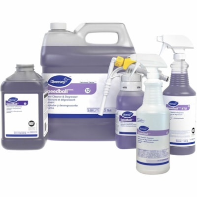 Diversey Speedball Power Cleaner & Degreaser - Concentrate - 2.50 L - Fresh Lemon, Citrus Scent - Butyl-free, Rinse-free, Residue-free, Heavy Duty - Purple - 2 / Carton  