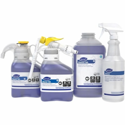Diversey Glance NA Glass/Multisurface Cleaner - Concentrate - 1.50 L - 7 pH - Streak-free, Non Ammoniated, Quick Drying, Non-smearing, Fragrance-free - Blue - 2 / Carton 2X1.5L 