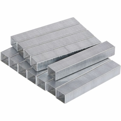 Bostitch Heavy-Duty Staples - High Capacity - 3/8" (9.53 mm) Leg - 1/2" (12.70 mm) Crown - Holds 65 Sheet(s) - Silver - 2.50" (63.50 mm) Height x 1.10" (27.94 mm) Width x 3" (76.20 mm) Length - 125 Per Strip - 3000 / Box 10-65 SHEET CAPACITY 25/10 1/2"CROWN USED TO BE PAPERPRO