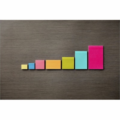 Post-it® Notes Original Lined Notepads - Poptimistic Color Collection - 500 - 3" (76.20 mm) Flag/Note Width x 5" (127 mm) Flag/Note Length - Rectangle - 100 Sheets per Pad - Ruled - Power Pink, Acid Lime, Aqua Splash, Vital Orange, Guava - Paper - Self-adhesive, Repositionable - 5 / Pack 635-5AN 3 IN X 5 IN (7.6 CM X 13 CM)