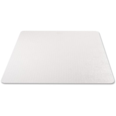 Deflecto EconoMat for Carpet - Carpeted Floor - 60" (1524 mm) Length x 46" (1168.40 mm) Width - Vinyl - Clear - 1 Each FOR LOW PILE CARPET W/O PADDNG CLEAR VINYL