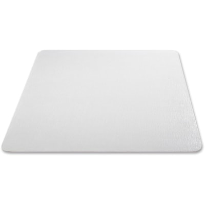 Deflecto Non-studded Hard Floor Chairmats - Uncarpeted Floor, Hard Floor, Chair, Wood Floor, Tile Floor, Laminate Floor, Commercial, Home Office, Vinyl Floor - 60" (1524 mm) Length x 46" (1168.40 mm) Width - Rectangular - Vinyl - Clear - 1 Each FOR UNCARPETED FLOORS CLEAR VINYL