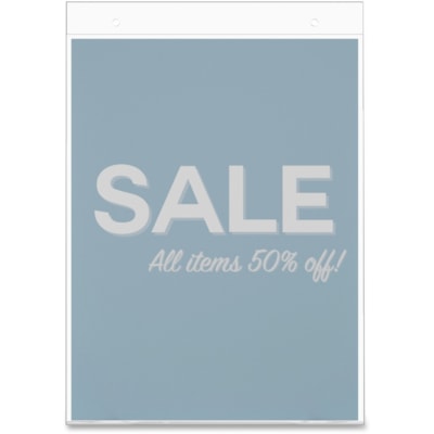 Deflecto Classic Image Wall Mount Sign Holder - 8.50" (215.90 mm) Width x 11" (279.40 mm) Height - Wall Mountable - Plastic - Clear - 1 Each 8 1/2 X 11 PREDRILLED HOLES FOR MOUNTING