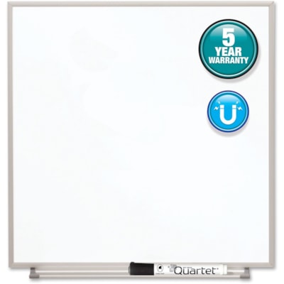 Quartet - Tableau blanc Matrix - hauteur de la planche 16 po (406,40 mm) x largeur de la planche 16 po (406,40 mm) - Surface Blanc - Magnétique, Résistants - Frame Argenté Aluminium - 1 chaque MAGNETIQUE 16X16 PO AVEC MARQUEURS ET AIMANTS