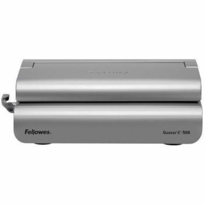 Fellowes Quasar(tm) E 500 Electric Comb Binding Machine w/ Starter Kit - CombBind - 500 Sheet(s) Bind - 25 Punch - 5.13" (130.30 mm) Height x 16.88" (428.75 mm) Width x 15.38" (390.65 mm) Depth - Metallic Silver, Black ELECTRIC. PUNCHES 25 SHTS BINDS UP TO 500 SHEETS