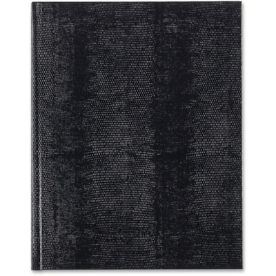 Rediform Large Executive Hardbound Notebook - Letter - 150 Sheets - Sewn - Ruled Margin - 18 lb (8164.66 g) Basis Weight - Letter - 8 1/2" (215.90 mm) x 11" (279.40 mm) Sheet Size - White Paper - Blue Textured Cover - Hard Cover - Recycled - 1 Each PERFECT BINDING  10-3/4 X 8-1/ HARD BLUE COVER