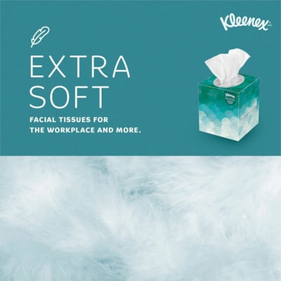 Kleenex Professional Facial Tissue Cube for Business - 2 Ply - 8.40" (213.36 mm) Width x 8" (203.20 mm) Length - White - 95 / Box CUBE BOX 2-PLY 