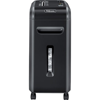 Fellowes 99Ci 100% Jam Proof Cross-Cut Shredder - Cross Cut - 17 Per Pass - for shredding Paper, Staples, Credit Card, Paper Clip, CD, DVD - 0.2" (3.97 mm) x 1.5" (38.10 mm) Shred Size - P-3 - 2.40 in/s (60.96 mm/s) - 30 Minute Run Time - 40 Minute Cool Down Time - 34.07 L Wastebin Capacity - Black, 17 SHEETS CROSS CUT 9 GAL SHRED SIZE 0.16MM X 1.5MM