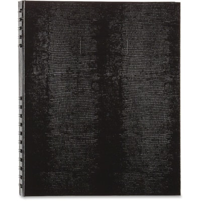 Blueline NotePro Twin-wire Composition Notebook - 300 Sheets - Twin Wirebound - 11" (279.40 mm) x 8 1/2" (215.90 mm) Sheet Size - 9.50" (241.30 mm) Height x 15" (381 mm) Width x 12" (304.80 mm) Length - Black Cover - Hard Cover, Micro Perforated, Index Sheet, Self-adhesive, Pocket - Recycled - 1 Eac SIMULATED LIZARD COVER 300PAGE