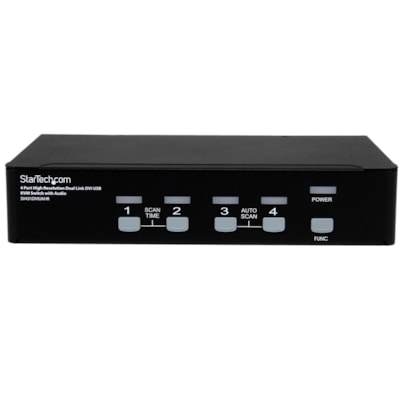 StarTech.com 4 Port High Resolution USB DVI Dual Link KVM Switch with Audio - Control up to 4 high resolution multimedia computers from a single console - usb kvm switch - DVI KVM Switch - USB DVI KVM Switch -dvi dual link kvm n multimedia computers from a single console - usb