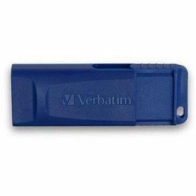 Verbatim 8GB USB Flash Drive - Blue - 8 GB - USB 2.0 Type A - Blue - 5 Year Warranty - 1 Each 8GB BLUE USB  RETRACTABLE 