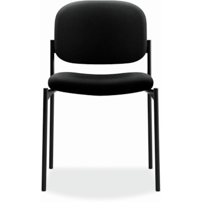 Basyx by HON - Chaise d'invité empilable Scatter - Seat Color Noir - Tissu, Polyester Seat Material - Back Color Noir - Tissu, Polyester Back Material - Frame Color Noir - Acier tubulaire Frame Material - Quatre pieds Base - 1 chaque SANS BRAS  EMPILABLE 