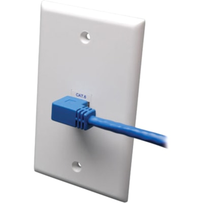 Tripp Lite series N204-003-BL-RA Cat6 Patch Cable - 3 ft (0.91 m) Category 6e Network Cable for Network Device - First End: 1 x RJ-45 Network - Male - Second End: 1 x RJ-45 Network - Male - Patch Cable - Blue isted Pair (UTP) - Male Left G ender - Male Right G
