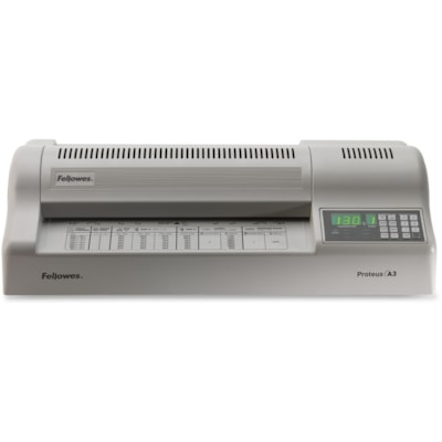 Fellowes Proteus(tm) 125 Laminator - 12.50" (317.50 mm) Lamination Width - 10 mil (0.25 mm) Lamination Thickness - 23" (584.20 mm) Height x 12" (304.80 mm) Width x 6" (152.40 mm) Depth  