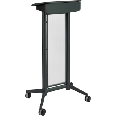 Safco Impromptu Lectern - Rectangle Top - 46.5" (1181.10 mm) Height x 26.5" (673.10 mm) Width x 18.8" (476.25 mm) Depth - Presentation - Assembly Required - Black, Powder Coated - 1 Each  