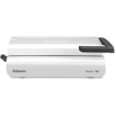 Fellowes Pulsar(tm)+ 300 Comb Binding Machine w/Starter Kit - CombBind - 300 Sheet(s) Bind - 20 Punch - Letter - 5.13" (130.30 mm) Height x 18.13" (460.50 mm) Width x 15.38" (390.65 mm) Depth - White, Black Binding Machine with Binding S tarter Kit