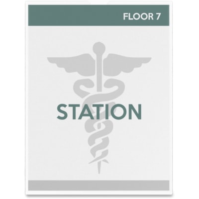 Deflecto - Porte-panneau de bureau - hauteur de 11 po (279,40 mm) x largeur de 8,50 po (215,90 mm) - clair - 1 chaque CHARGE PAR LA HAUT 8-1/2" X 11" - CLAIR