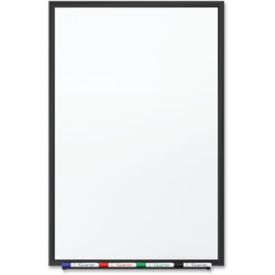 Quartet - Dry Erase Board Premium DuraMax - largeur de 96 po (2438,40 mm) x hauteur de 48 po (1219,20 mm) - Surface Blanc Porcelaine - Frame Noir Aluminium - Rectangle - Horizontale/Verticale - Magnétique - 1 / chaque PORCELAIN CLASSIC PREMIUM BLACK FRAME