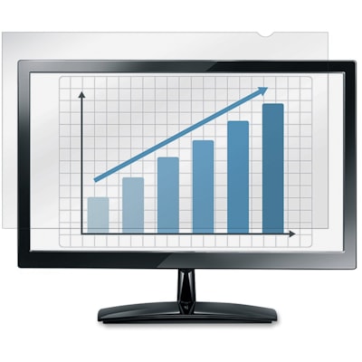 Fellowes - Filtre de confidentialité PrivaScreen à occultation Clair, Noir - Pour 23 po (584,20 mm) Écran large LCD Moniteur - 16:9 - Résistant aux empreintes, Résistant aux rayures - Polyéthylène - 1 chaque DE FELLOWES  - 23W" 