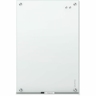 Quartet - Tableau effaçable à sec Infinity - largeur de 36 po (914,40 mm) x hauteur de 24 po (609,60 mm) - Surface Blanc En verre trempé - Frame Blanc - Horizontale/Verticale - Magnétique - 1 chaque BLANC INFINITY QUARTET 