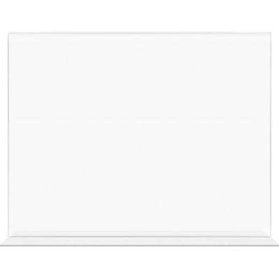 Deflecto Anti-Glare Double-sided Sign Holder - Landscape - 8.70" (220.98 mm) Height x 11.10" (281.94 mm) Width x 3.30" (83.82 mm) Depth - Acrylic - Clear - Anti-glare, Scratch Resistant, Durable, Double-sided, Heavy Duty - 1 Each DOUBLE-SIDED - LANDSCAPE 11"W X 8-1/2"H X 2-1/2"D