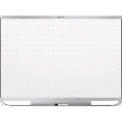 Quartet - Tableau effaçable à sec Prestige 2 - largeur de 96 po (2438,40 mm) x hauteur de 48 po (1219,20 mm) - Surface Blanc - Frame Argenté Aluminium - Horizontal - Magnétique - 1 chaque CADRE EN ALUMINIUM 