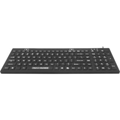 Man & Machine D Cool Keyboard - Cable Connectivity - USB Interface - 110 Key(s) - English (US) - QWERTY Layout - Computer, Workstation - Mac, PC - Industrial Silicon Rubber Keyswitch - Black GHT VALUE KEYBOARD 