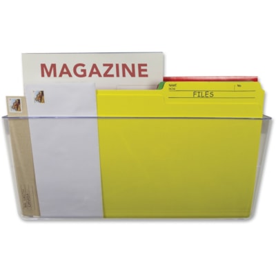 Storex Magnetic Wall File Pockets - 500 x Sheet - Magnetic, Heavy Duty - 100% Recycled - Clear - Plastic - 1 Each LEGAL 
